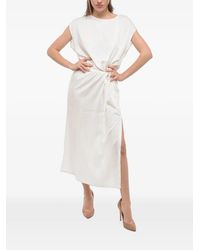 Woolrich - Drawstring-Waist Sleeveless Midi Dress - Lyst