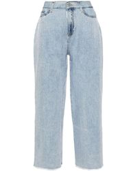 Liu Jo - Jeans crop con paillettes - Lyst