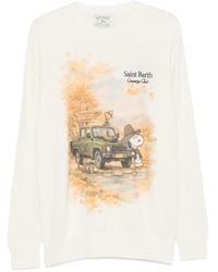 MC2 Saint Barth - Snoopy-Intarsia Crew-Neck Sweater - Lyst