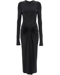 Victoria Beckham - ロングスリーブ ギャザードレス - Lyst