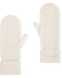 Ganni - Handschuhe Mit Zopfmuster - Lyst