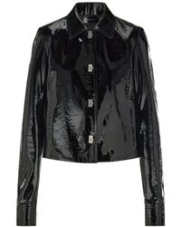 Ferragamo - Mujer Chaqueta Recta De Napa Negro - Lyst