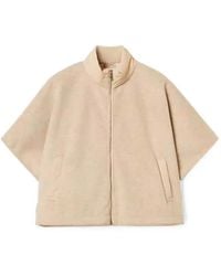 Twinset - Zip-Up Mock-Neck Poncho - Lyst