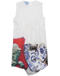 Prada - Printed Compact Fabric Dress - Lyst