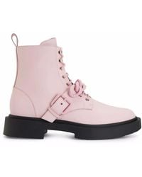 Giuseppe Zanotti - Adric Chain-Trim Combat Boots - Lyst
