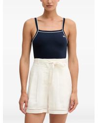 Lacoste - Logo-Patch Contrast-Trim Top - Lyst