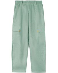 Palm Angels - Carrot-Cut Linen Trousers - Lyst