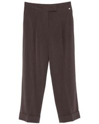 Liu Jo - Pantalon À Plis Marqués Et Ourlets À Revers - Lyst