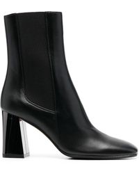 Sergio Rossi - High-heeled Leather Chelsea Boots - Lyst
