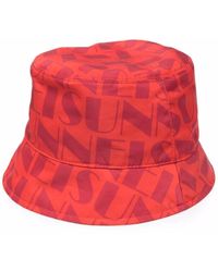 Sunnei - Logo-print Reversible Bucket Hat - Lyst