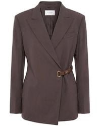 Sportmax - Blazer Ceinturé À Design Cache-Cœur - Lyst