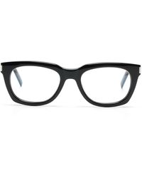 Saint Laurent - Lunettes De Vue Rectangulaires À Logo Embossé - Lyst