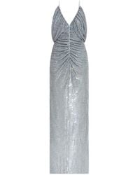 Self-Portrait - Rhinestone Mesh Maxi Dress - Lyst