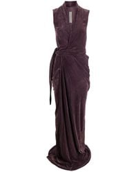 Rick Owens - V-neck Draped Gown - Lyst
