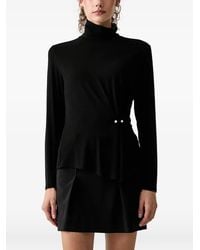 Twinset - Pearl-Embellished High-Neck Top - Lyst