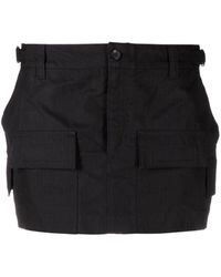 Wardrobe NYC - Black Cargo Pockets Mini Skirt - Lyst