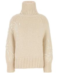 Ermanno Scervino - Embroidered Alpaca-Blend Jumper - Lyst