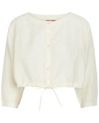 Emporio Sirenuse - New Jinny Drawstring Cropped Blouse - Lyst