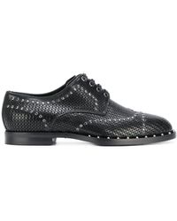 Dolce & Gabbana Derbies à détails de clous - Noir