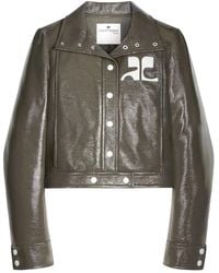 Courreges - Reedition Vinyl Appliqué-Logo Jacket - Lyst
