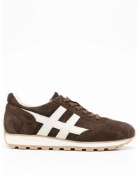 Hogan - Calfskin Sneakers With Contrasting Side Stripe - Lyst
