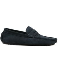 SERGIO MORETTI FIRENZE - Suede Penny Loafers - Lyst