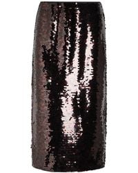 STAUD - Ciara Sequin Midi Skirt - Lyst