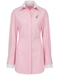 Monse - Back Bunny Ear-Tied Shirt Dress - Lyst