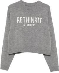 Rethinkit Studios - Logo-Intarsia Knitted Sweater - Lyst