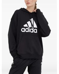 adidas - Essentials Big Logo Oversized French Terry Hoodie - Lyst