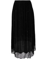 Zadig & Voltaire - Crystal-Embellished Midi Skirt - Lyst