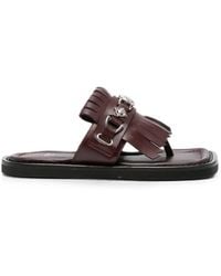 Toga - Fringe-Detail Buckled Sandals - Lyst