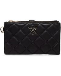Guess - Juliet Quilted Logo-Plaque Wallet - Lyst