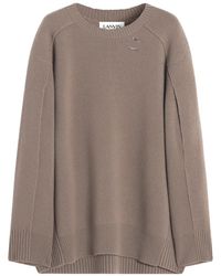 Lanvin - Wool-Cashmere Oversize Jumper - Lyst