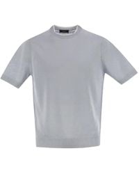 Peserico - Ribbed-Knit T-Shirt - Lyst