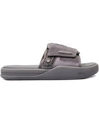 C2H4 - Suede-Panelled Strap Slippers - Lyst