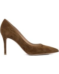 Gianvito Rossi - 85Mm Suede Pointed-Toe Pumps - Lyst