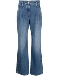 Brunello Cucinelli - High-waist Wide-leg Jeans - Lyst