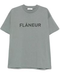 flâneur - Logo-Print T-Shirt - Lyst