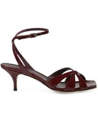 Guglielmo Rotta - Patent-Leather Crossover-Strap Sandals - Lyst