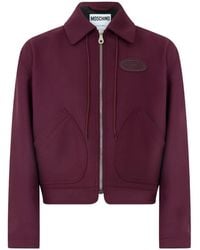 Moschino - Cropped Zip-Up Jacket - Lyst