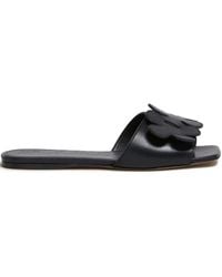 Marni - Floral-Appliqué Slide Sandals - Lyst
