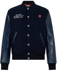 Philipp Plein - Veste Bomber À Détail De Logo - Lyst