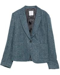 Eleventy - Sequin-Embellished Pinstripe Jacket - Lyst