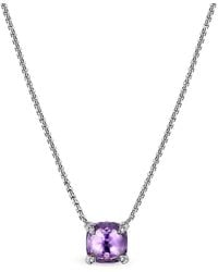 David Yurman - Sterling Petite Chatelaine Amethyst And Diamond Necklace - Lyst