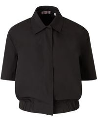 Herno - Chemise Manches Courtes À Ourlet Élastiqué - Lyst