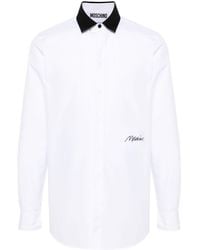 Moschino - Katoenen Overhemd Met Geborduurd Logo - Lyst