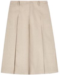 Tod's - Pleated A-Line Midi Skirt - Lyst