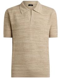Etro - Knit Cotton Polo Shirt With Braided Stitch - Lyst