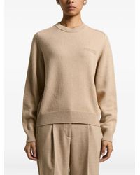 Peserico - Embroidered-Detail Crew-Neck Sweater - Lyst